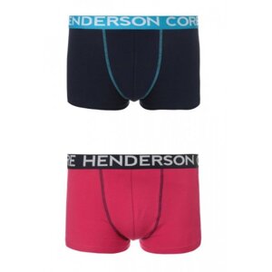 Henderson Java 36611 2ks Pánské boxerky XXL růžovo-tmavě modrá