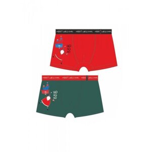 Redo vánoční 1BE-542 Pánské boxerky XL zelená