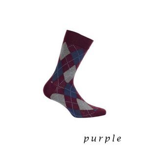 Wola Perfect Man W491 - Purple Pánské ponožky 45/47 purple