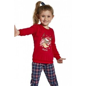 Cornette 592/130 Reindeer Dívčí pyžamo 134/140 červená