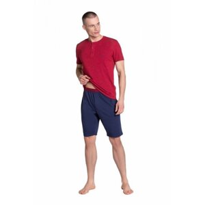 Henderson Dune 38879-33X červeno-tmavě modré Pánské pyžamo XL Červeno-tmavě modrá