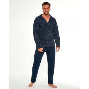 Cornette 114/50 Rozepínácí Pánské pyžamo plus size 3XL tmavě modrá