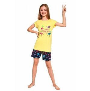 Cornette Kids Girl 787/93 Caribbean Dívčí pyžamo 98-104 žlutá