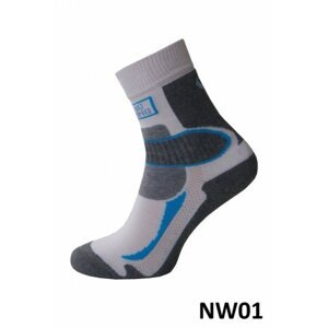 Sesto Senso ponožky Nordic Walking 01 šedá 39-41 bílo-šedá