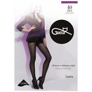 Gatta Laura 40 den 5-XL punčochové kalhoty 5-XL grafit/odstín šedé