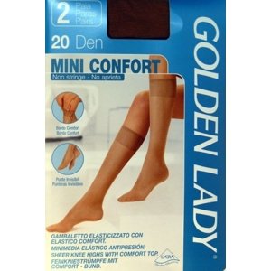 Golden Lady Mini Confort 20 den A`2 2-pack podkolenky 3/4-M/L nero/černá
