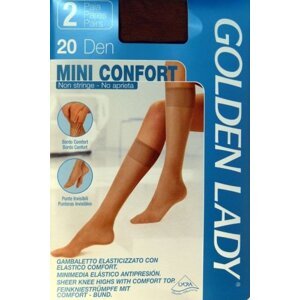 Golden Lady Mini Confort 20 den A`2 2-pack podkolenky 1/2-s/m nero/černá