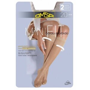 Omsa Minifit 20 den A`2 2-pack podkolenky  1/2-s/m beige naturel/odstín béžové