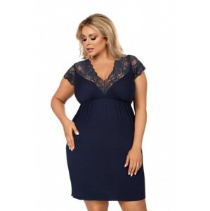 Donna Tess tmavě modrá plus size Noční košilka 46/3XL