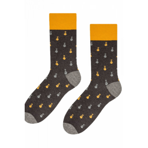 More Ties 051-136 tmavě šedé Pánské ponožky 43/46 tmavě šedá
