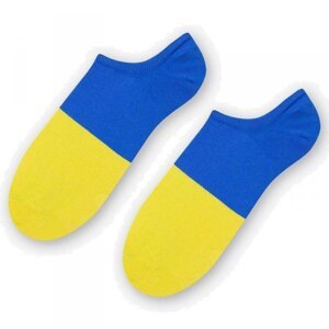 More 098 033 Two colours žluté/modré Pánské kotníkové ponožky 44/46 Mix