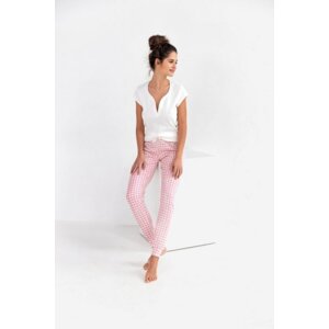 Sensis Anastasia Dámské pyžamo XL Ecru-Pink