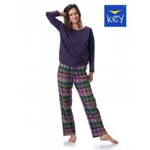 Key LNS 410 B23 Dámské pyžamo L fialová-kostka