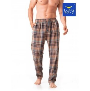 Key MHT 421 B23 Pánské pyžamové kalhoty M hnědá