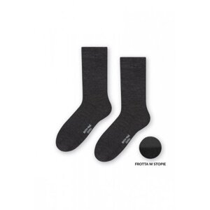 Steven art.130 polofroté Merino Wool Pánské ponožky 41-43 hnědý melanž