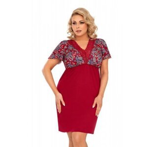 Donna Rita bordová plus size Noční košilka 46/3XL