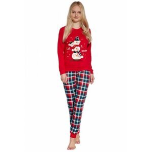 Cornette Kids Girl 594/172 Snowman 2 86-128 Dívčí pyžamo 110-116 červená