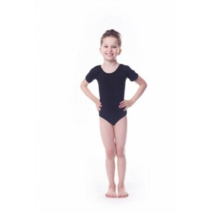 Gymnastický dres Body bavlna (B1) krátký rukáv Shepa 158 černá