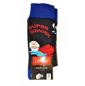 Milena Avangard pro dědečka 0125 Ponožky 38-41 černá-šedá