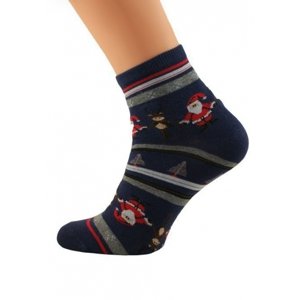 Bratex 2988 X-Mass Socks Dámské ponožky 39-41 světle šedý melanž/lurex