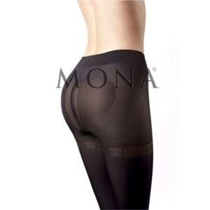 Mona 50 den Micro Push Up Punčochové kalhoty 3 grafitová (tmavě šedá)