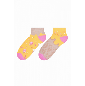 More 034 Dámské asymetrické ponožky 39-42 žlutá