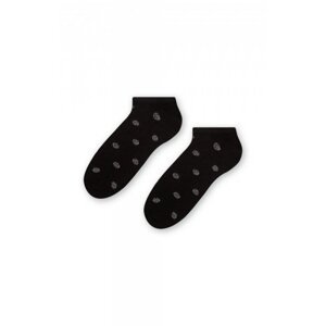 Steven art.066 Comet Lurex Dámské kotníkové ponožky 35-37 grafitová (tmavě šedá)