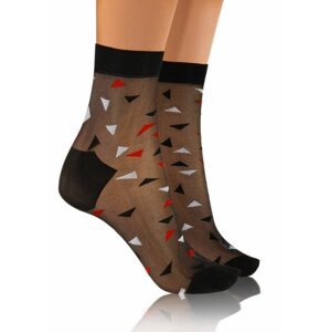 Sesto Senso Fashion Nylon trojúhelníky černé/černé Dámské ponožky Univerzální vícebarevná