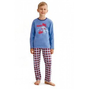 Taro Mario 2651 modré Chlapecké pyžamo 122 modrá