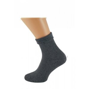 Bratex D-004 Women Frotta hladké Dámské ponožky 39-41 jeans melanž