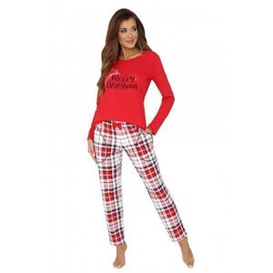 Donna Merry červená dlouhé kalhoty Dámské pyžamo 36/S