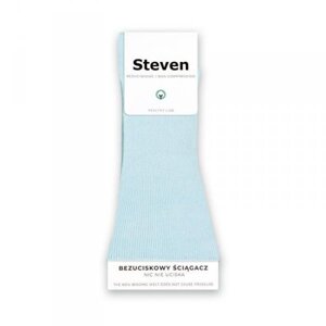 Steven 018 světle modré Netlakové ponožky 35/37 Blankytná