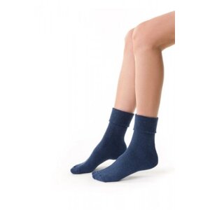 Steven 110 melanžově tmavě modré froté Dámské ponožky 38/40 tmavě modrá