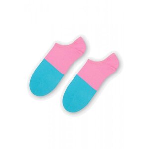 More 113 035 Two colours tyrkysové/růžové Dámské kotníkové ponožky 38/40 Mix