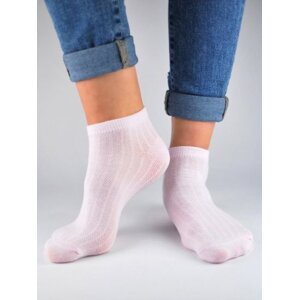 Noviti ST021 żakar Dámské kotníkové ponožky 39-42 světle růžová