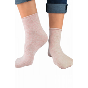 Noviti SB022 Lurex netlakové Dámské ponožky 39-42 pudrově růžová