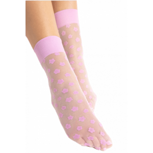 Fiore La La 20 Den Dámské ponožky Univerzální off white-violet