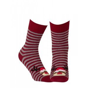 Wola U04.155 Merry Christmas 35-46 Ponožky 43-46 red