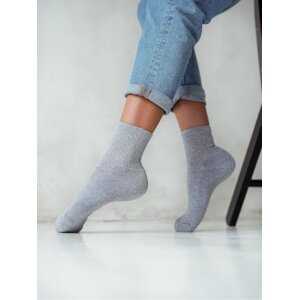 Milena 071 hladké polofroté Dámské ponožky 35-37 šedá