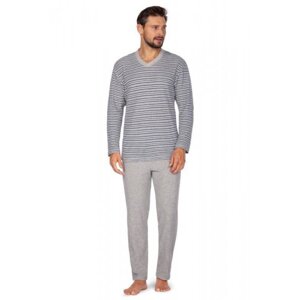Regina 450 melanžové Pánské pyžamo XL šedá