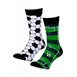 Milena Avangard 0125 fotbal Pánské ponožky 39-42 bílá-zelená