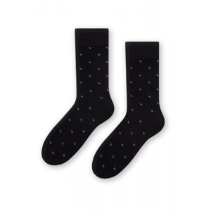 Steven 056 229 vzor černé Oblekové ponožky 42/44 černá
