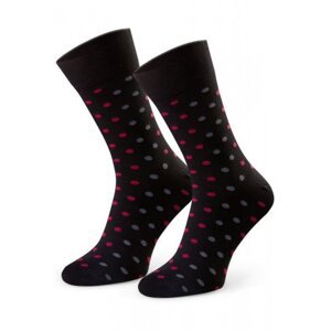 Steven 056 232 vzor černé Oblekové ponožky 39/41 černá