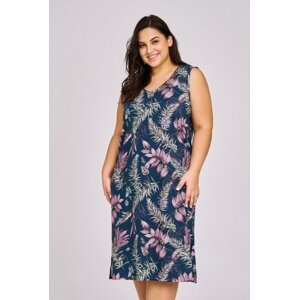 Taro Helen 3169 2XL-4XL L24 Noční košilka XXL tmavě modrá-květina