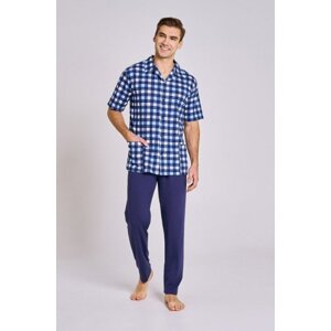 Taro Sammuel 3184 3XL-4XL L24 Pánské pyžamo 4XL modrá