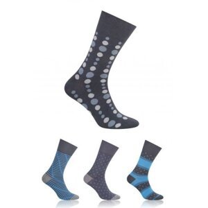 Steven Suitline art.056 Pánské ponožky 45-47 tmavě modrá