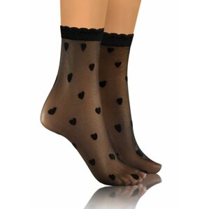Sesto Senso Fashion vzor 04 pikot Dámské ponožky Univerzální černá