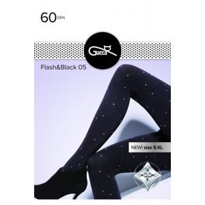 Gatta Flash black 05 Punčochové kalhoty 2 černá/stříbrná