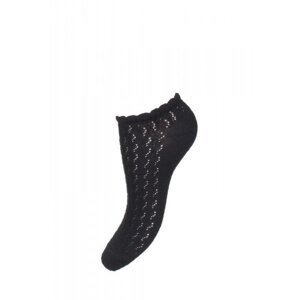 Milena Ażur 0163 Dámské kotníkové ponožky 37-41 grafitová (tmavě šedá)