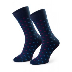 Steven 056 231 vzor tmavě modré Oblekové ponožky 39/41 tmavě modrá
